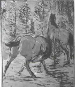 Cavalli al guado da Franz Marc